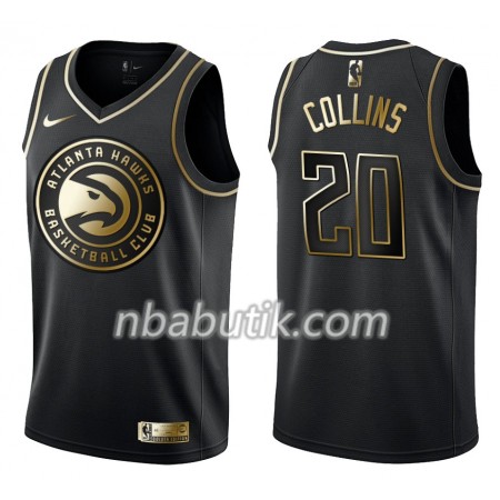 NBA Mænd Trøje Atlanta Hawks John Collins 20 Nike Sort Golden Edition Swingman NBA Mænd Trøje Atlanta Hawks John Collins 20 Nike Sort Golden Edition Swingman